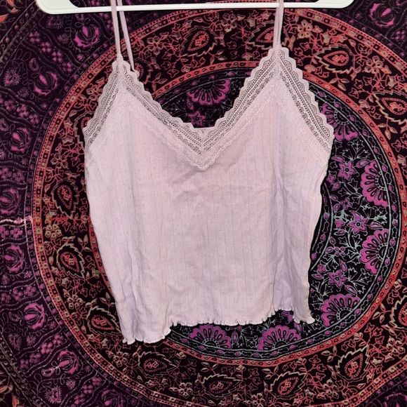 American Eagle Outfitters Lavendar Crop Camisole - Picture 1 of 3